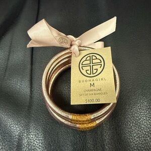 NWT BudHaGirl Set of 6 Bracelets Champagne Medium